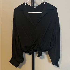 Black Button Down Shirt for Women